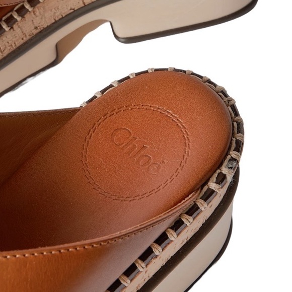 Chloe Laia leather platform mules SZ 40/US 10 NIB - Picture 3 of 9